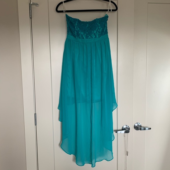 Forever 21 Aqua backless dress - Picture 2 of 2